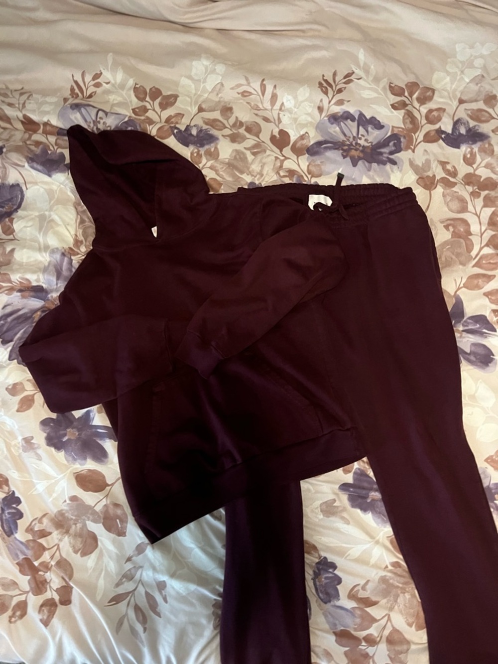 TALENTLESS Maroon Track Jogger Pants and hoodie set (Medium)
